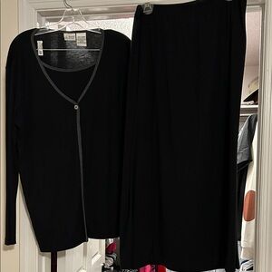 Liz Baker Black Skirt Set — GENTLY USED!